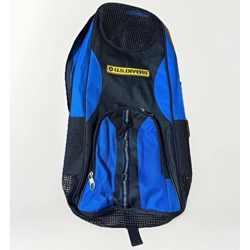 U.S. Divers ProFlex Snorkeling Fins & Coast Mesh Backpack Set | Blue & Black